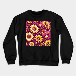 Yellow Flowers Crewneck Sweatshirt